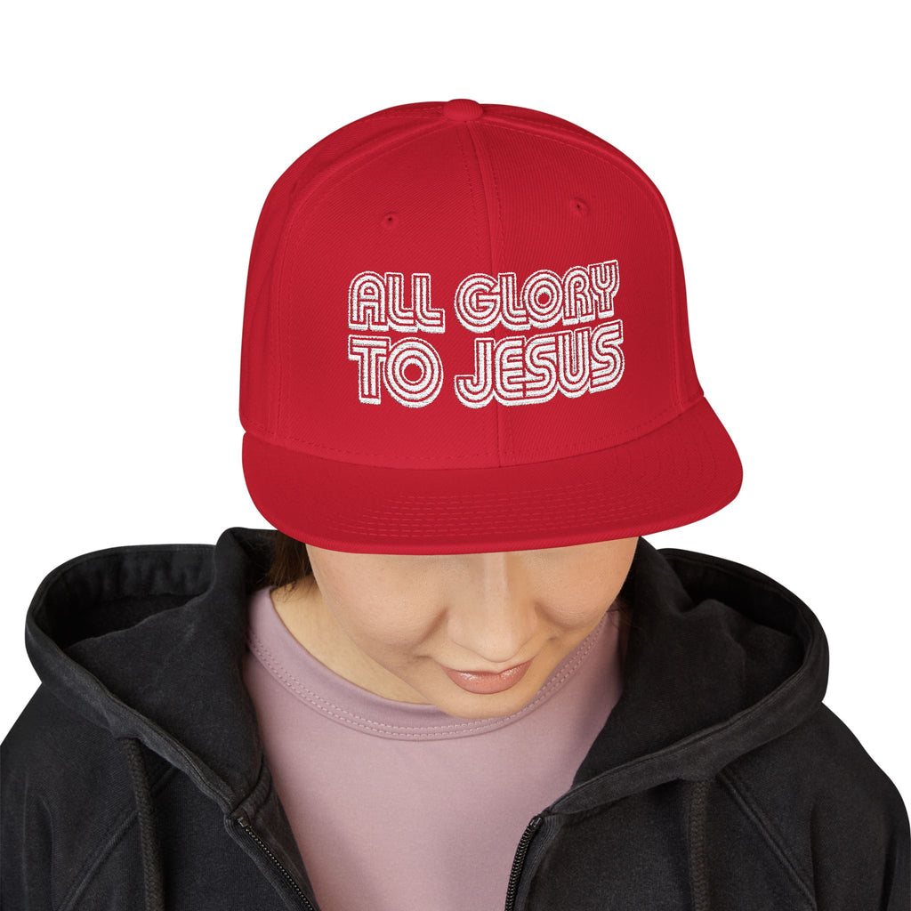 All Glory to Jesus | Embroidered Snapback Cap | Limited Edition