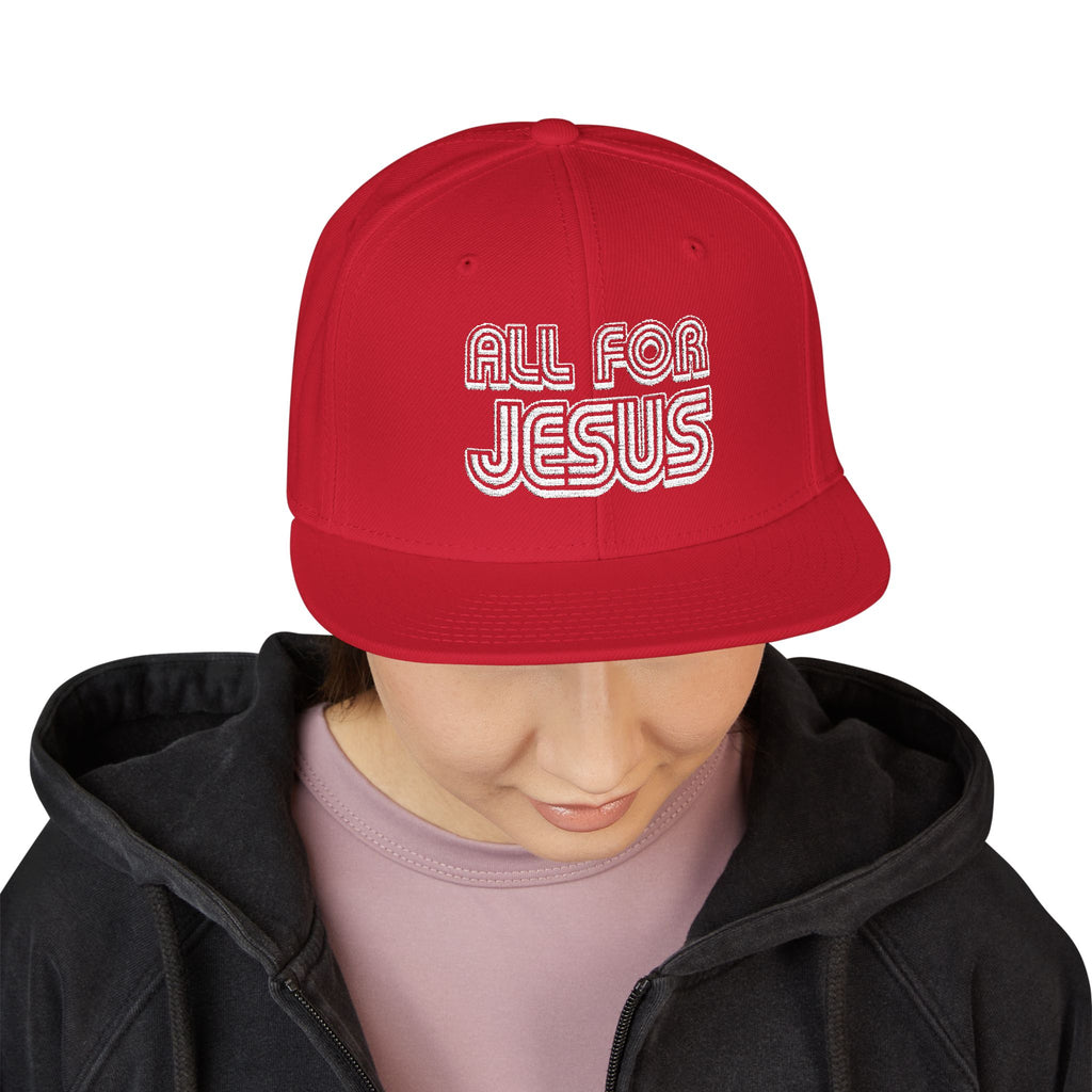 All for Jesus | Embroidered Snapback Cap | Limited Edition