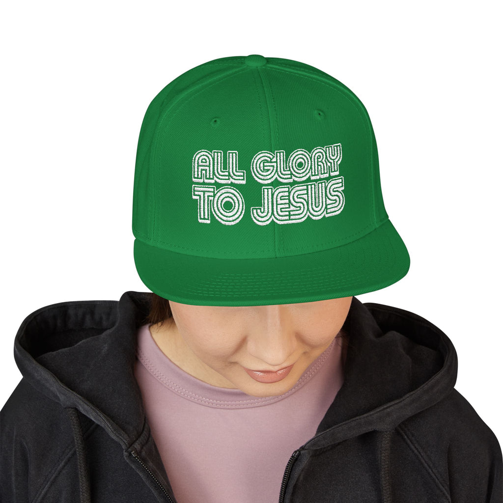 All Glory to Jesus | Embroidered Snapback Cap | Limited Edition
