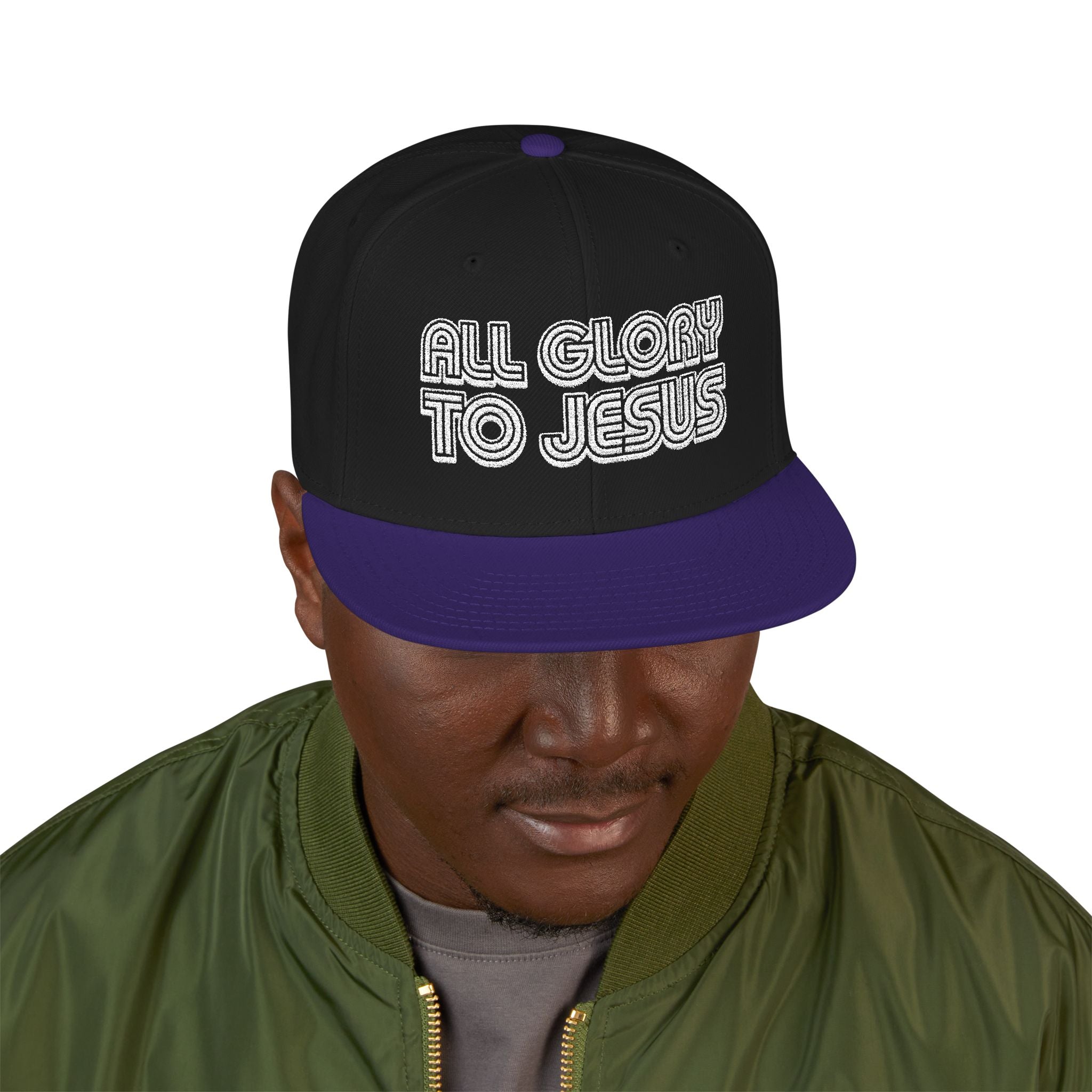 All Glory to Jesus | Embroidered Snapback Cap
