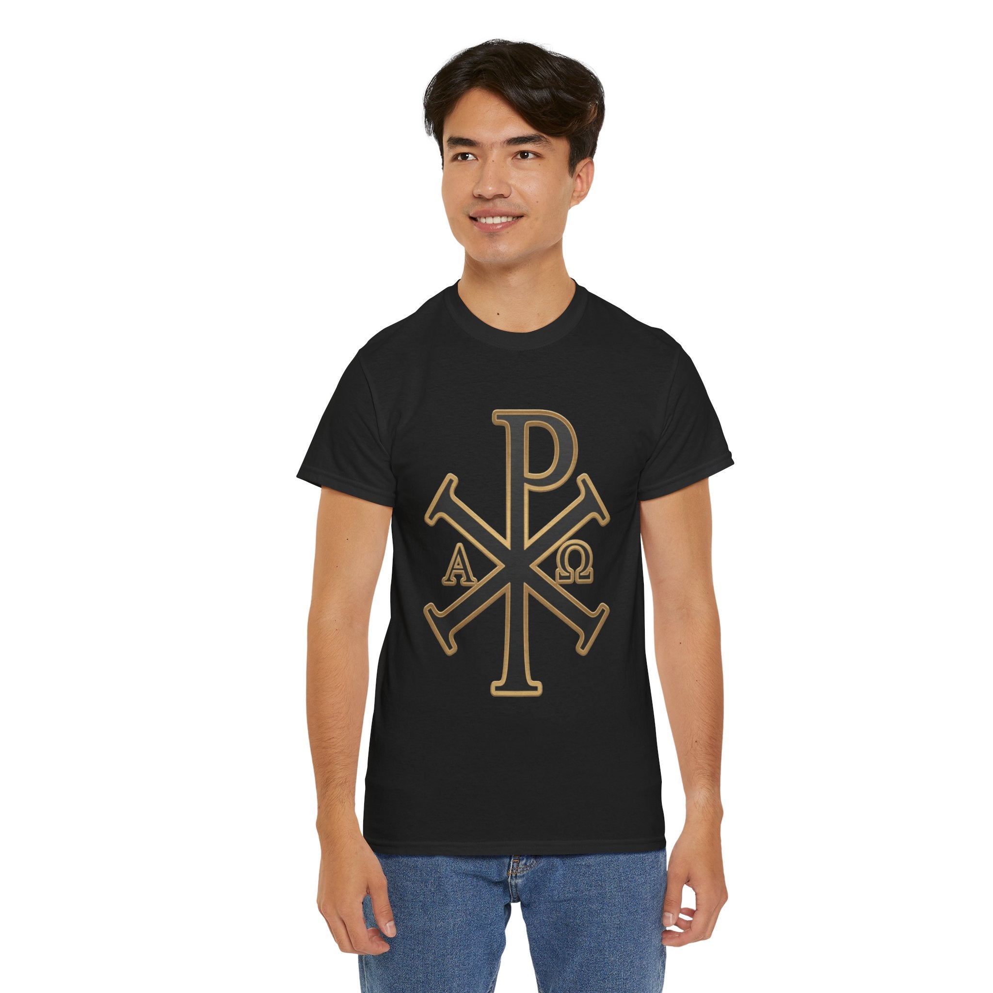 Chi Rho Cross | Heavy T-Shirt