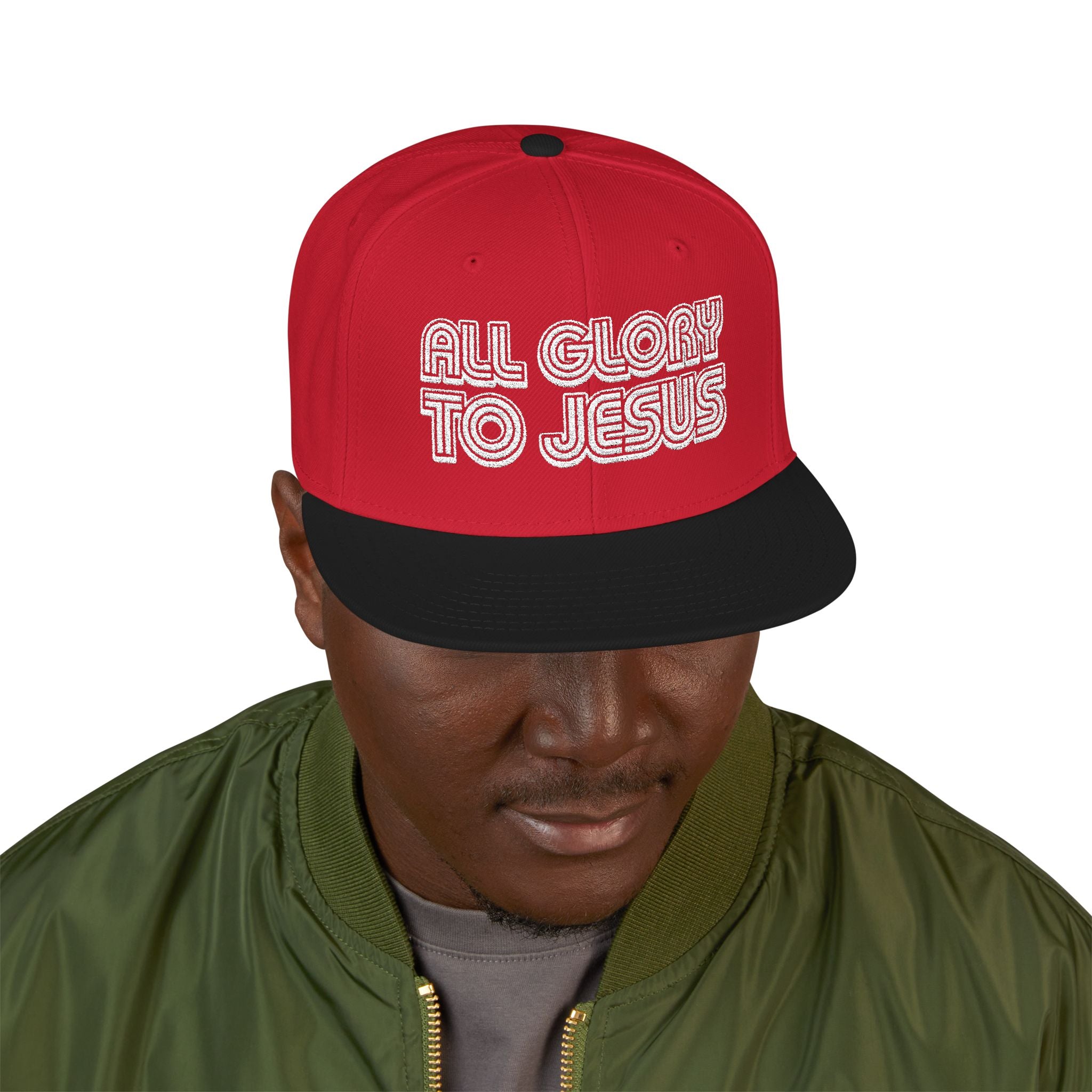 All Glory to Jesus | Embroidered Snapback Cap